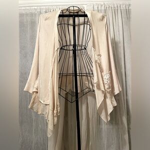 PETITE XS Johnny Was 4 love and Liberty BOHO Vintage Silk Velvet and lace